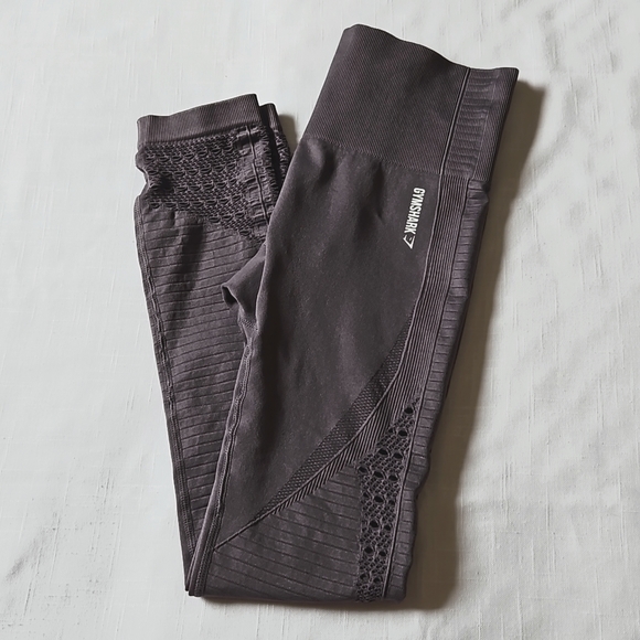Gymshark Gray Energy Seamless Leggings Ankle Size Small - Picture 11 of 16